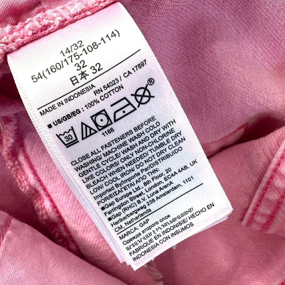 GAP Barbie Pink Shorts Denim Cotton Cut Off Zip Front Frayed Hem Womens Size 14 - Picture 7 of 7